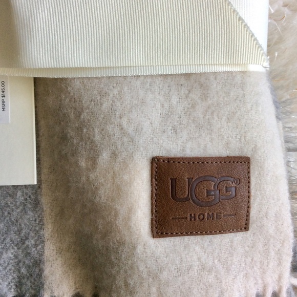 NWT UGG 100% Wool Plaid Throw Blanket - Picture 3 of 4